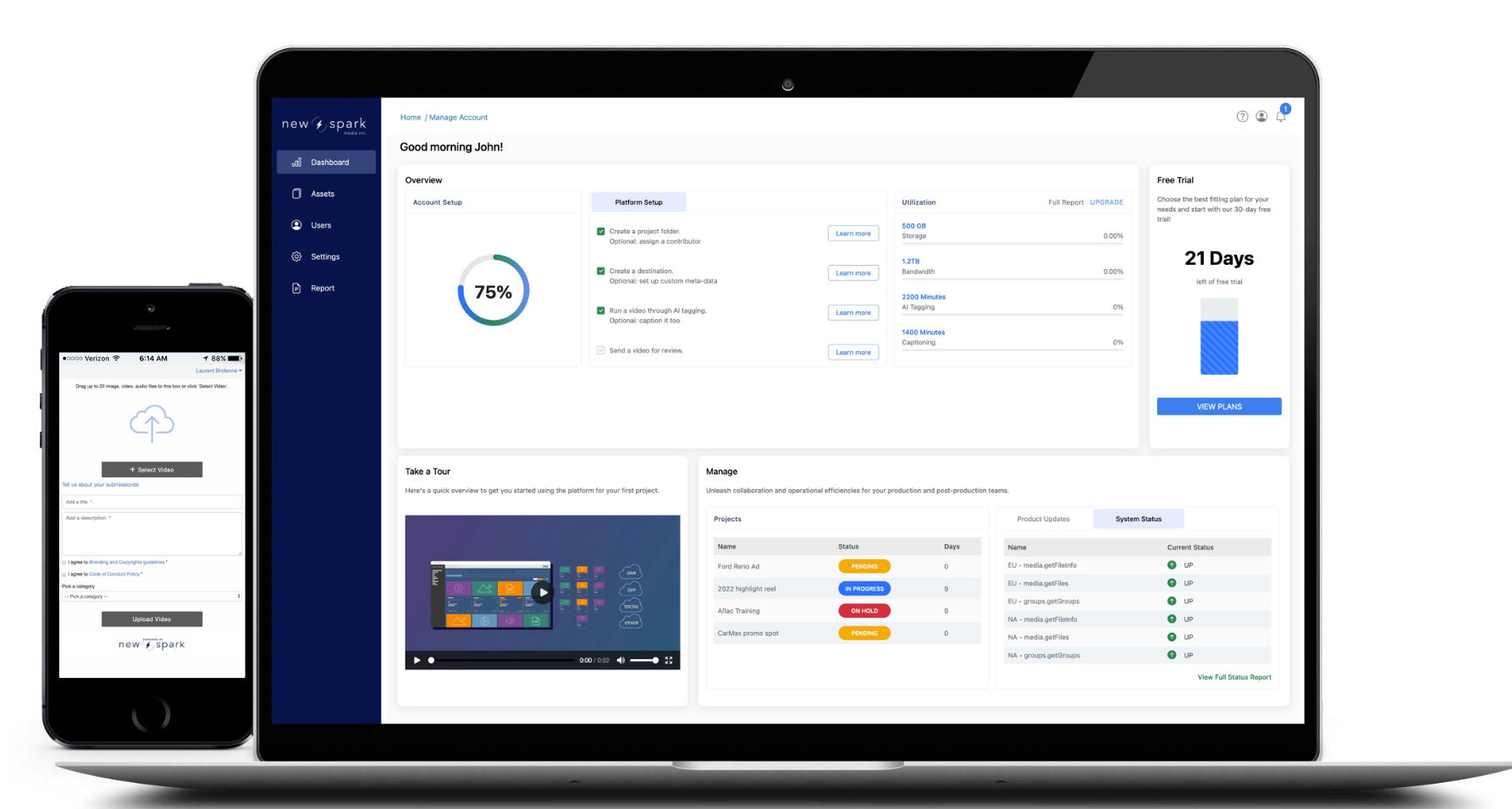 screenshot of New Spark